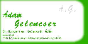adam gelencser business card