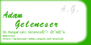 adam gelencser business card